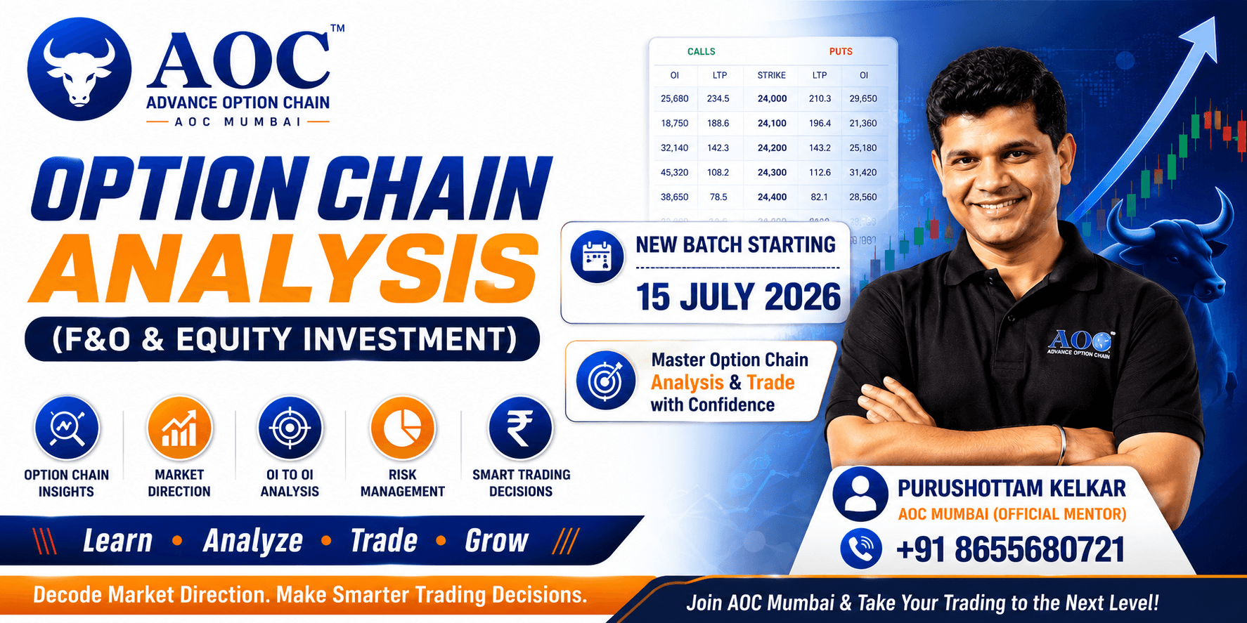 JULY 2026 | MUMBAI |BASIC TO ADVANCE OPTION CHAIN TRAINING & MENTORSHIP | EVENING BATCH 