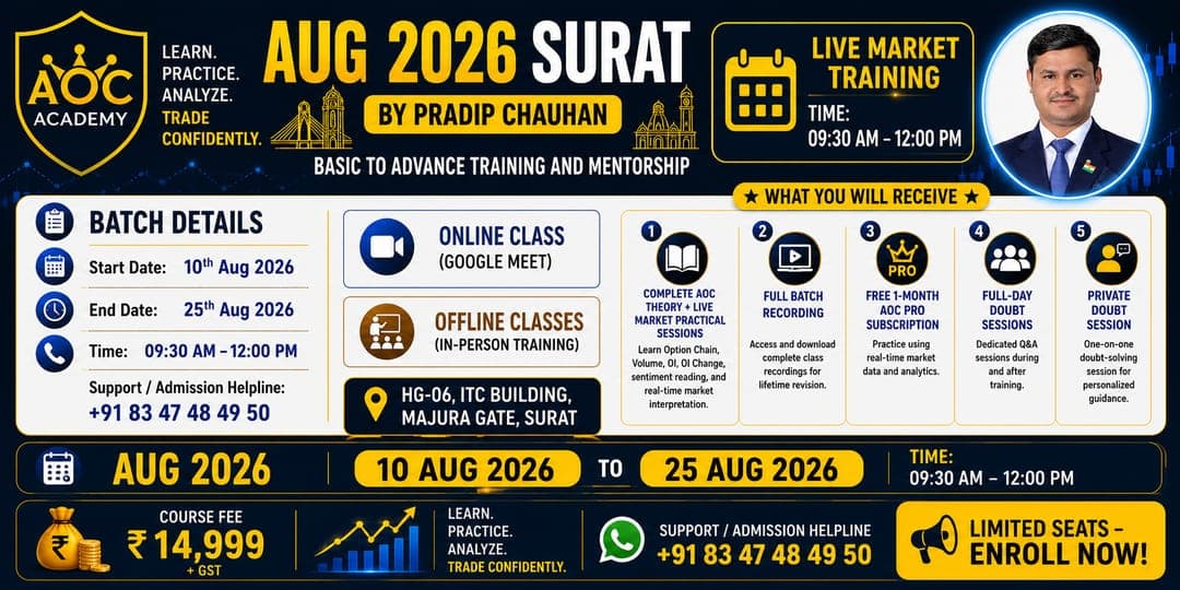 AUG 2026 | SURAT | BY PRADIP CHAUHAN | BASIC TO ADVANCED TRAINING & MENTORSHIP